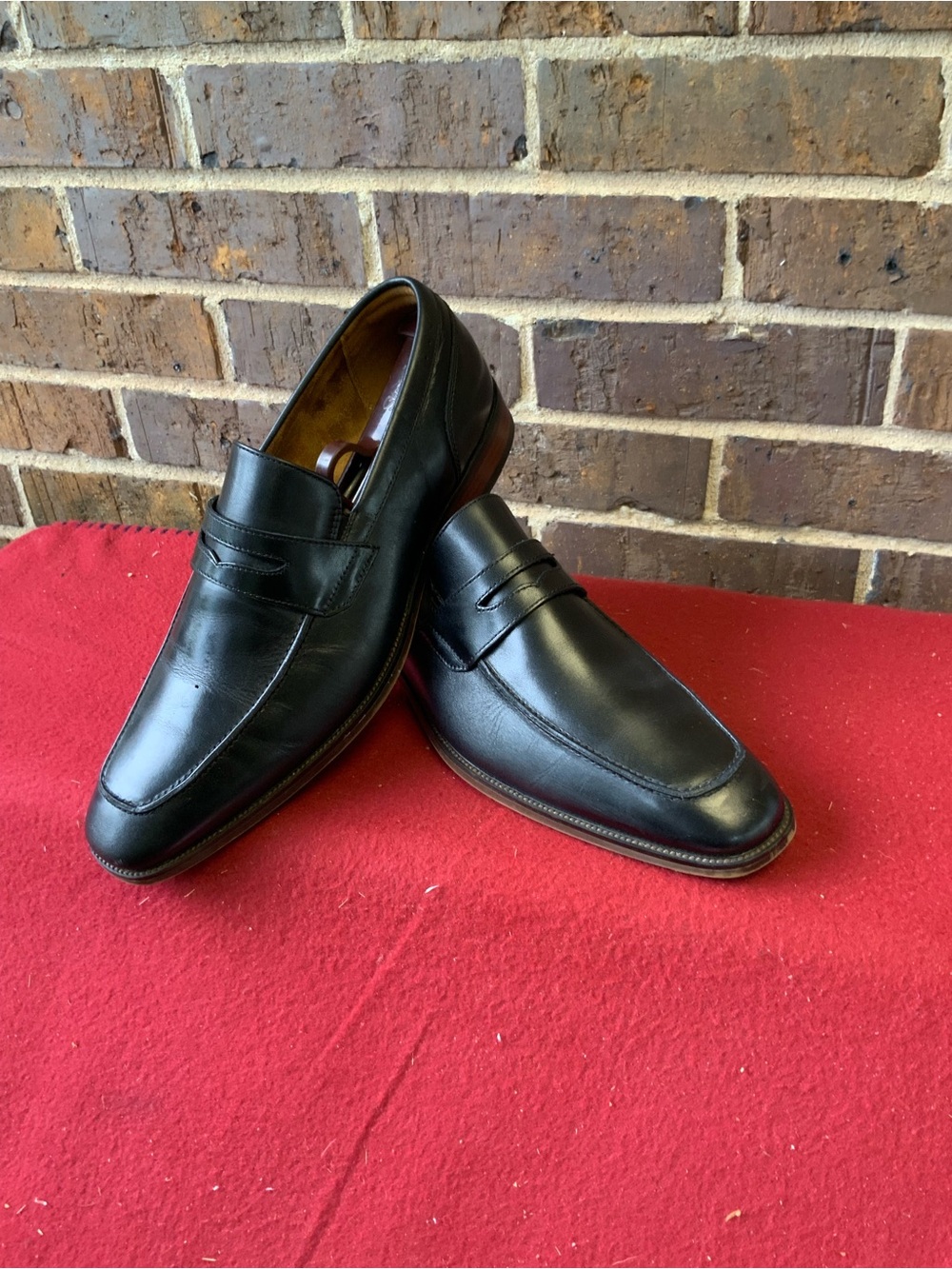 Florsheim Men's Black Leather Penny Loafers